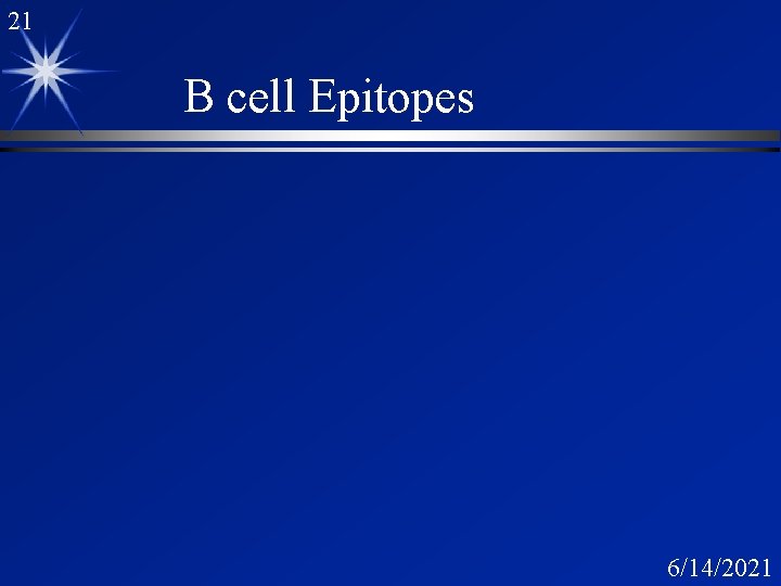 21 B cell Epitopes 6/14/2021 