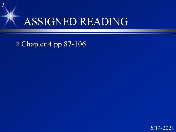 3 ASSIGNED READING ä Chapter 4 pp 87 -106 6/14/2021 