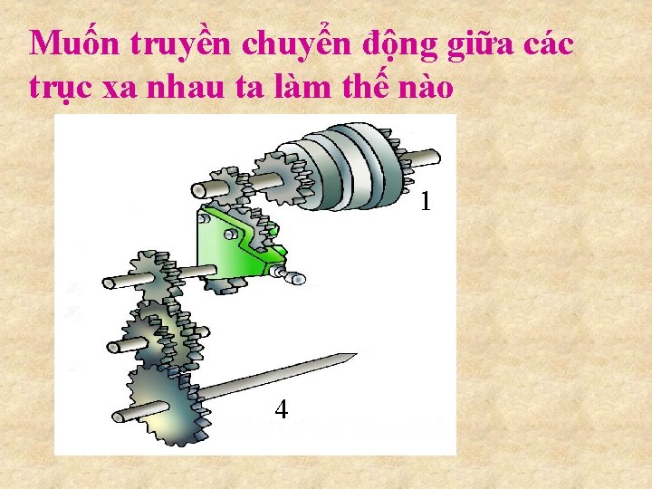 Muốn truyền chuyển động giữa các trục xa nhau ta làm thế nào 1