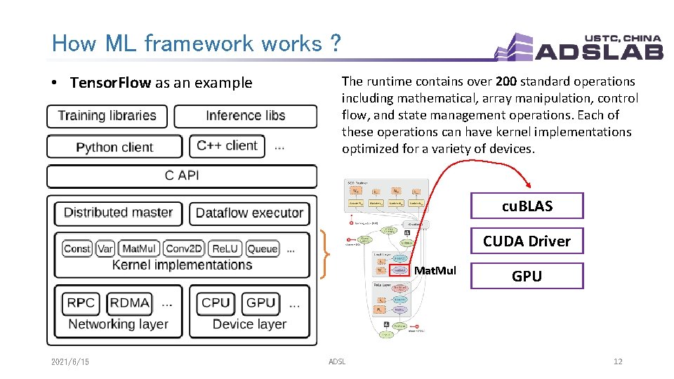 How ML frameworks ? • Tensor. Flow as an example The runtime contains over