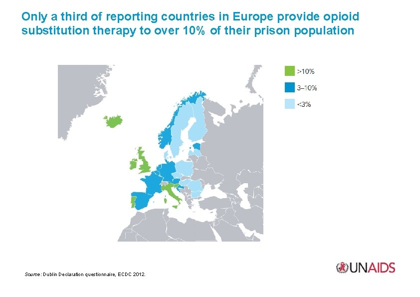 Only a third of reporting countries in Europe provide opioid substitution therapy to over