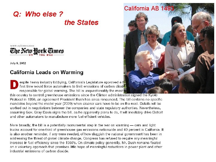 California AB 1493 Q: Who else ? the States 