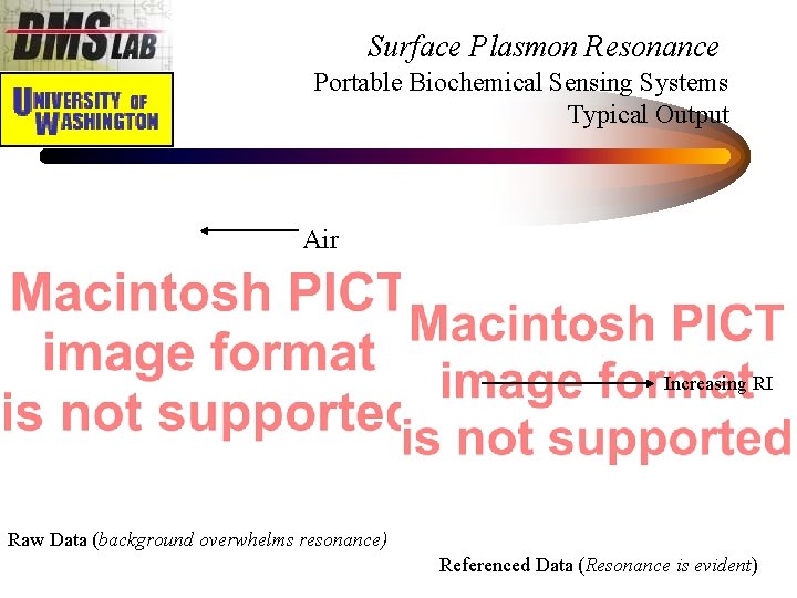 Surface Plasmon Resonance Portable Biochemical Sensing Systems Typical Output Air Increasing RI Raw Data