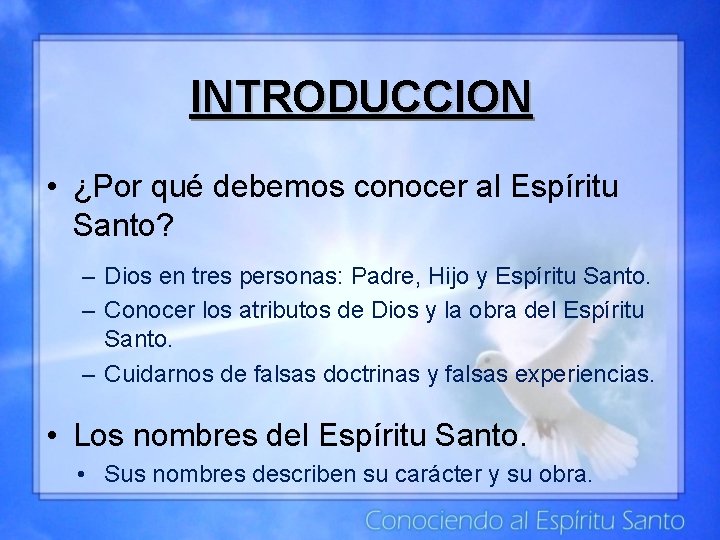 Clase 3 Los nombres del Espritu Santo II