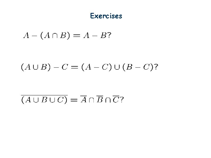 Exercises 