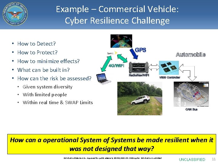 Example – Commercial Vehicle: Cyber Resilience Challenge • • • How to Detect? How