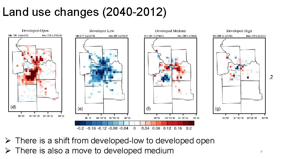Land use changes (2040 -2012) - MARC provided land use data for 2012 (BASE