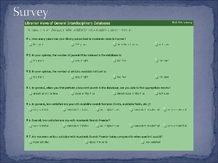 Survey 