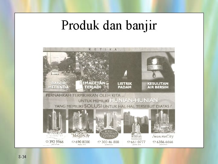 Produk dan banjir 8 -34 