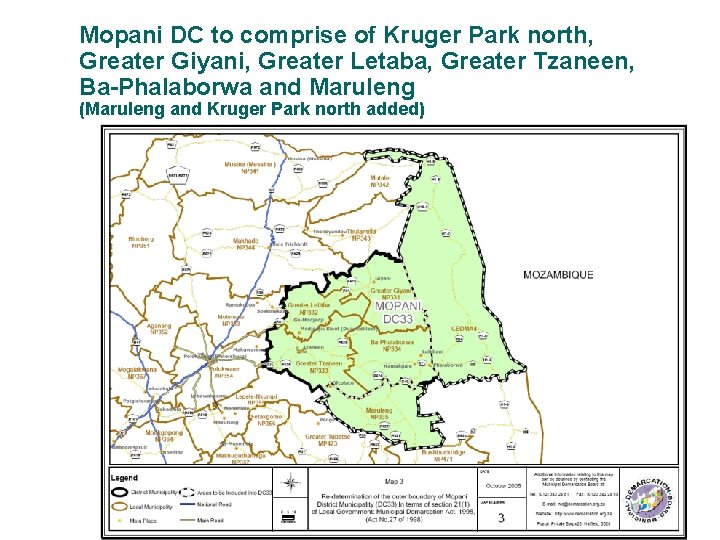 Mopani DC to comprise of Kruger Park north, Greater Giyani, Greater Letaba, Greater Tzaneen,