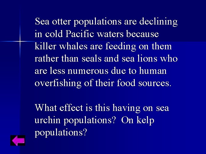 Sea otter populations are declining in cold Pacific waters because killer whales are feeding