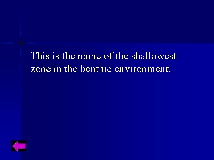 This is the name of the shallowest zone in the benthic environment. 
