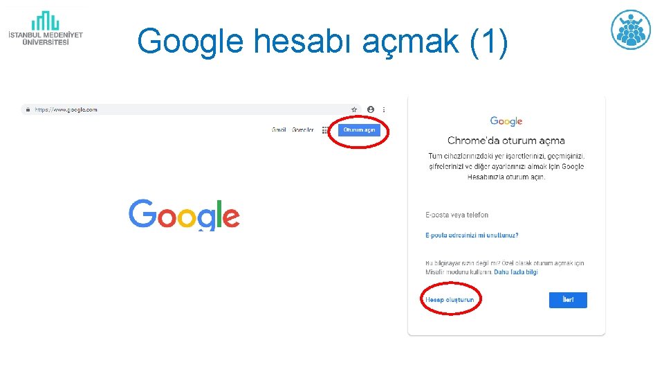 Google hesabı açmak (1) 