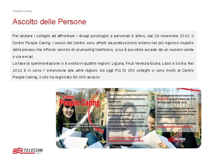 People Caring Ascolto delle Persone Per aiutare i colleghi ad affrontare i disagi psicologici