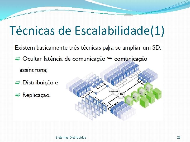 Técnicas de Escalabilidade(1) Sistemas Distribuídos 26 