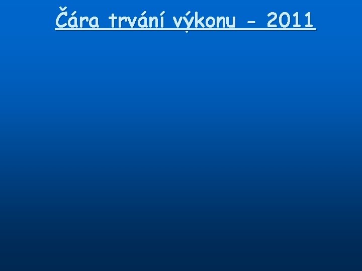 Čára trvání výkonu - 2011 