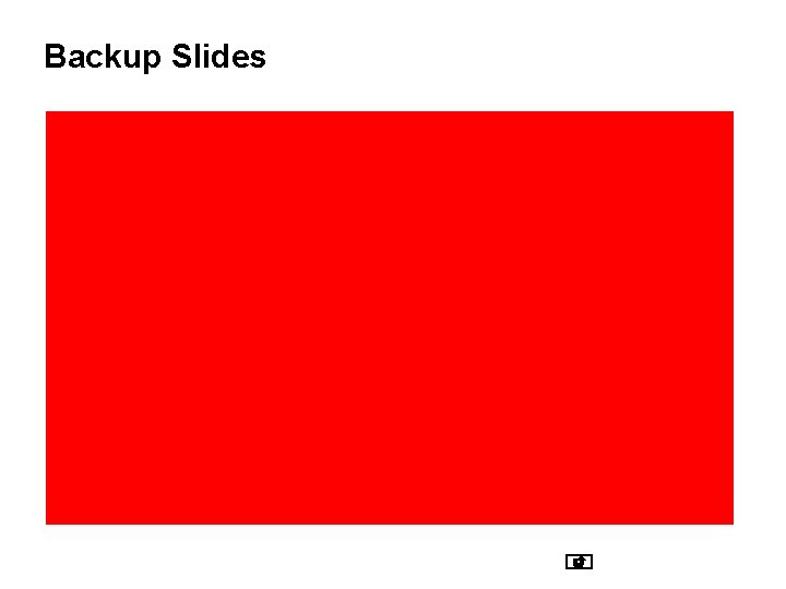 Backup Slides Backup Slides