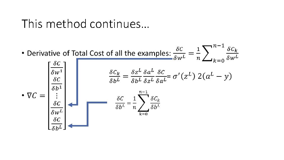 This method continues… • 