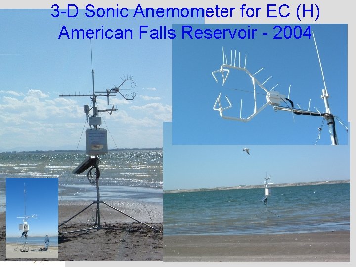 3 -D Sonic Anemometer for EC (H) American Falls Reservoir - 2004 