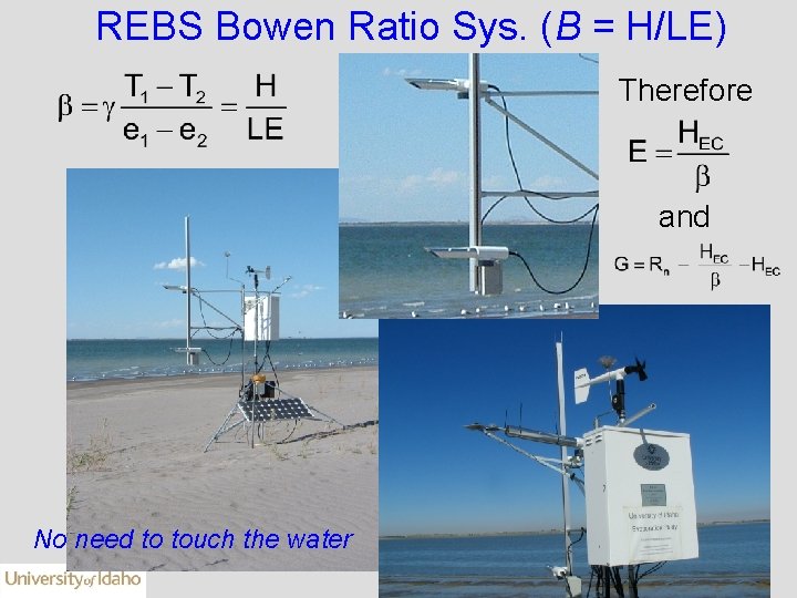 REBS Bowen Ratio Sys. (B = H/LE) Therefore and No need to touch the