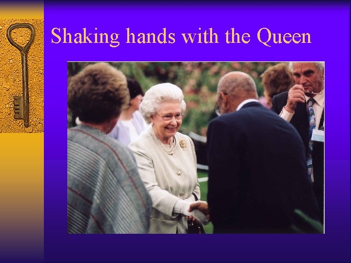 Shaking hands with the Queen 