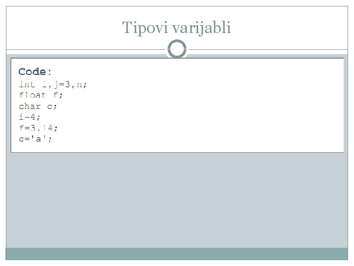 Tipovi varijabli 