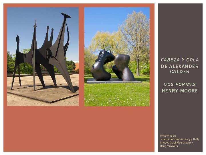 CABEZA Y COLA DE ALEXANDER CALDER DOS FORMAS HENRY MOORE Imágenes en wikimediacommons. org