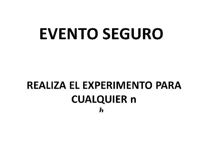 EVENTO SEGURO 