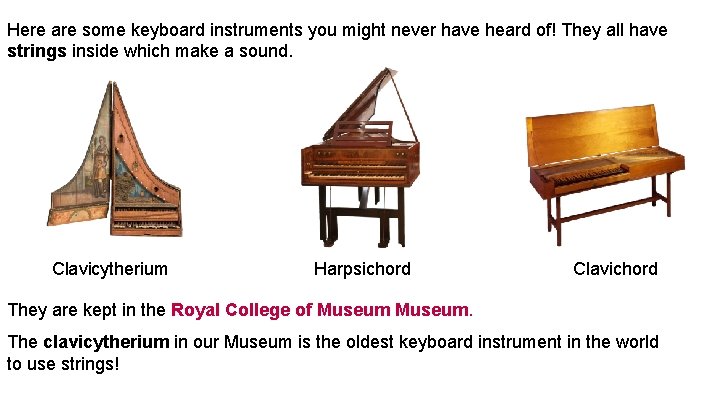 Here are some keyboard instruments you might never have heard of! They all have