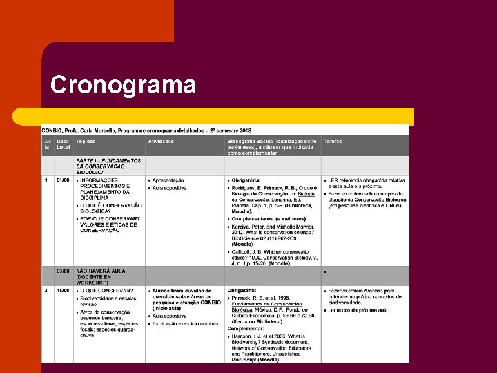 Cronograma 