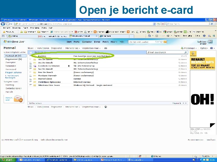 Open je bericht e-card 
