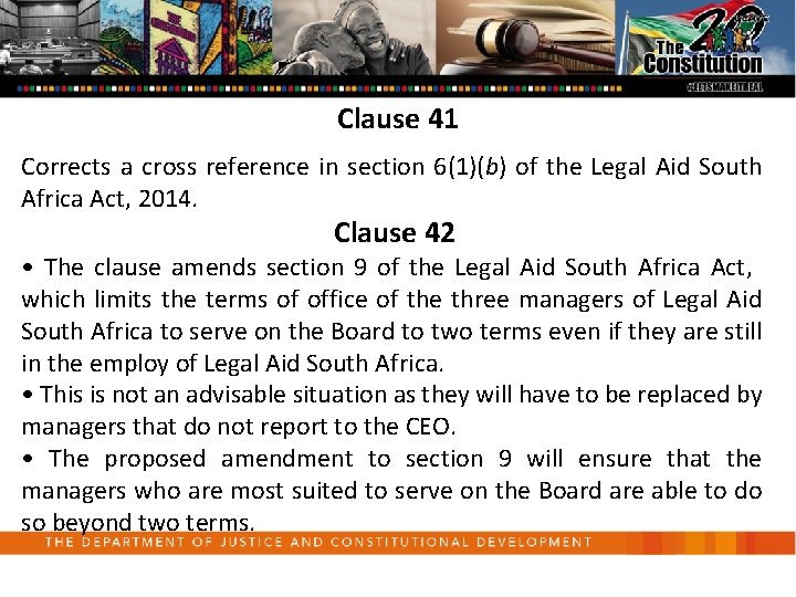 Clause 41 Corrects a cross reference in section 6(1)(b) of the Legal Aid South