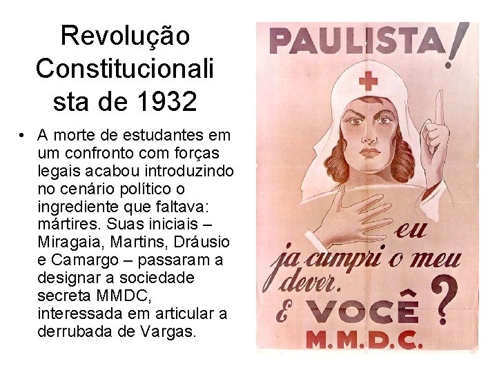 Revolução Constitucionali sta de 1932 • A morte de estudantes em um confronto com