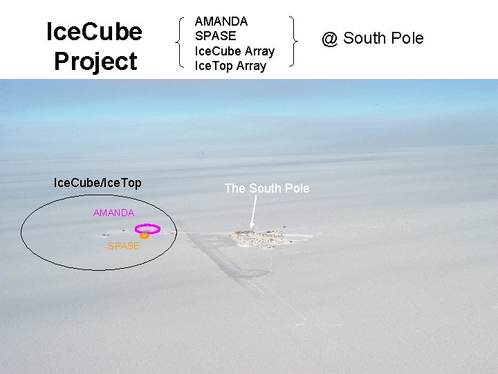 Ice. Cube Project Ice. Cube/Ice. Top AMANDA SPASE Ice. Cube Array Ice. Top Array