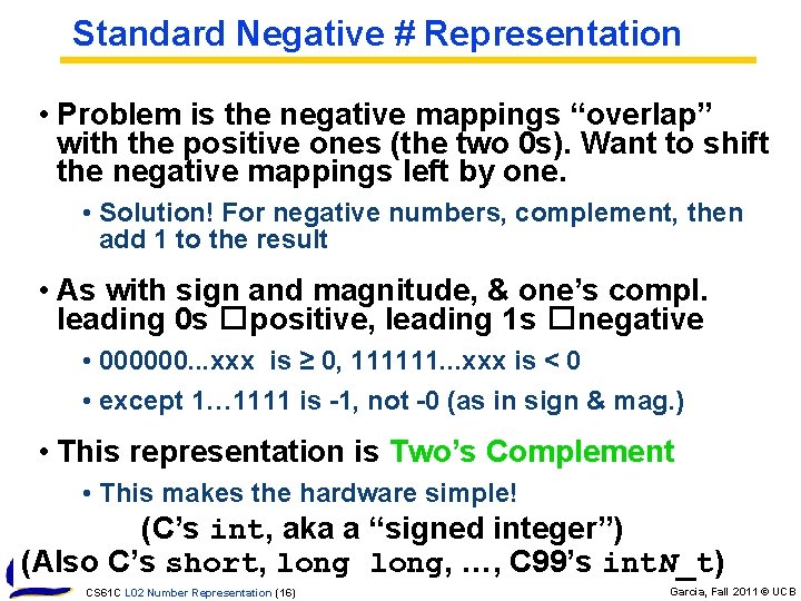 Standard Negative # Representation • Problem is the negative mappings “overlap” with the positive