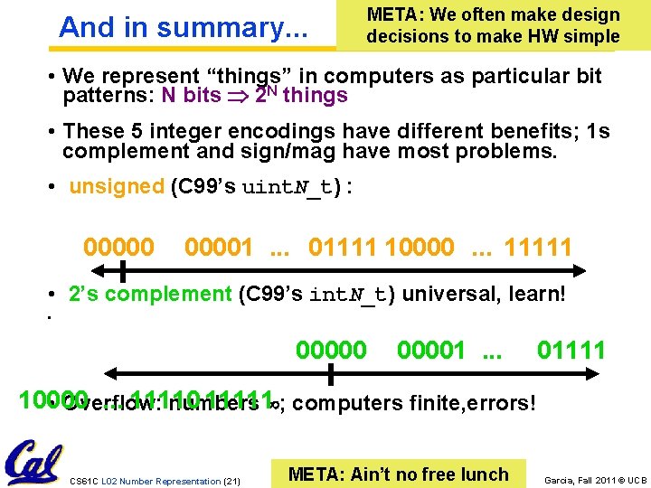 And in summary. . . META: We often make design decisions to make HW