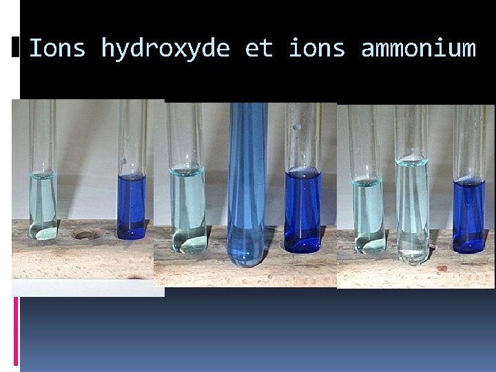 Ions hydroxyde et ions ammonium 