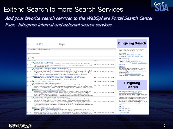 Extend Search to more Search Services Add your favorite search services to the Web.