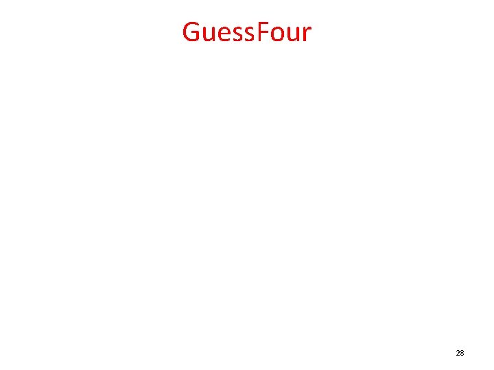 Guess. Four 28 