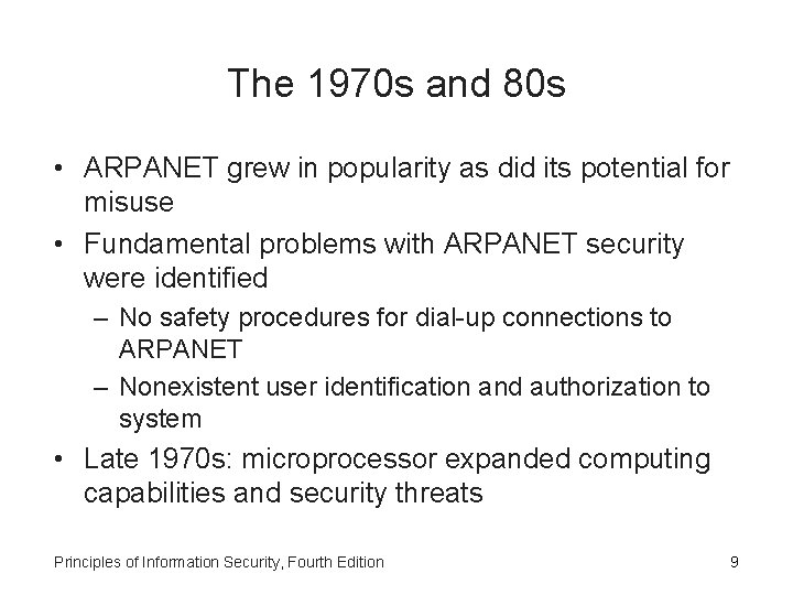 The 1970 s and 80 s • ARPANET grew in popularity as did its