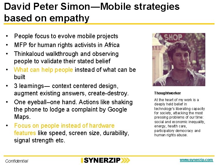 David Peter Simon―Mobile strategies based on empathy • People focus to evolve mobile projects