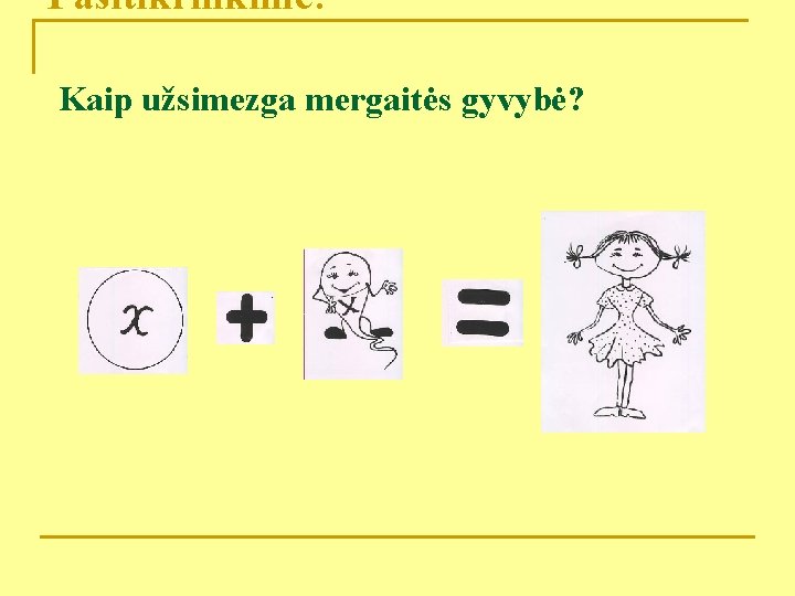 Pasitikrinkime: Kaip užsimezga mergaitės gyvybė? 