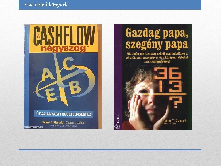 Első üzleti könyvek 