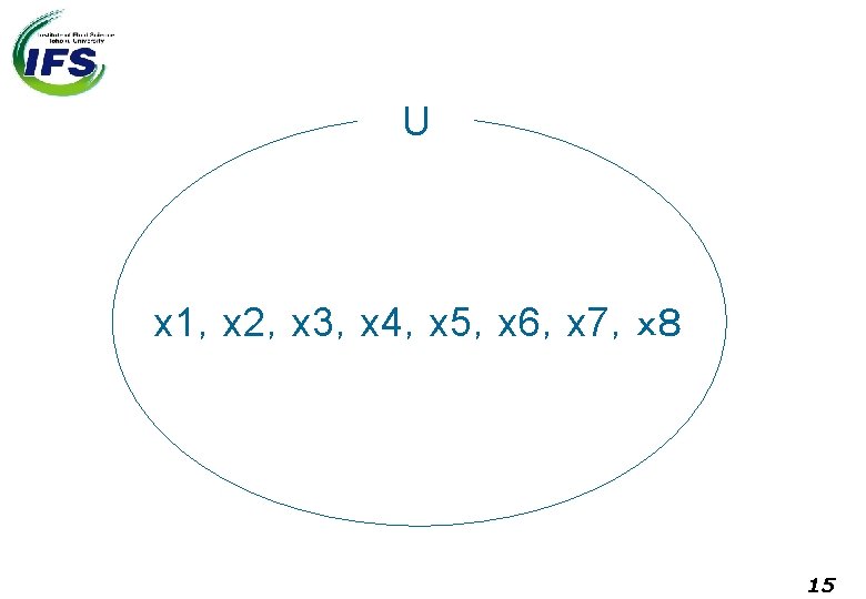 U x 1，x 2，x 3，x 4，x 5，x 6，x 7，ｘ８ 15 