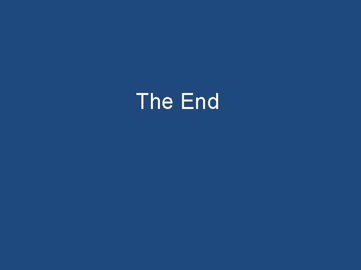 The End 