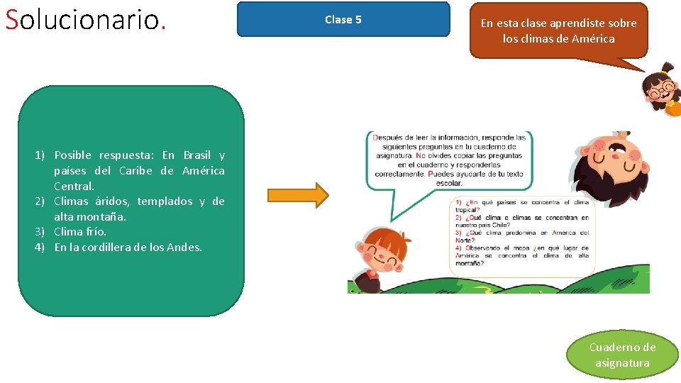 Solucionario. Clase 5 En esta clase aprendiste sobre los climas de América 1) Posible