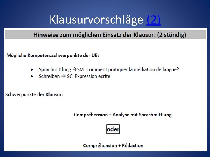 Klausurvorschläge (2) 