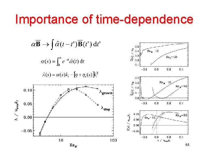 Importance of time-dependence 44 