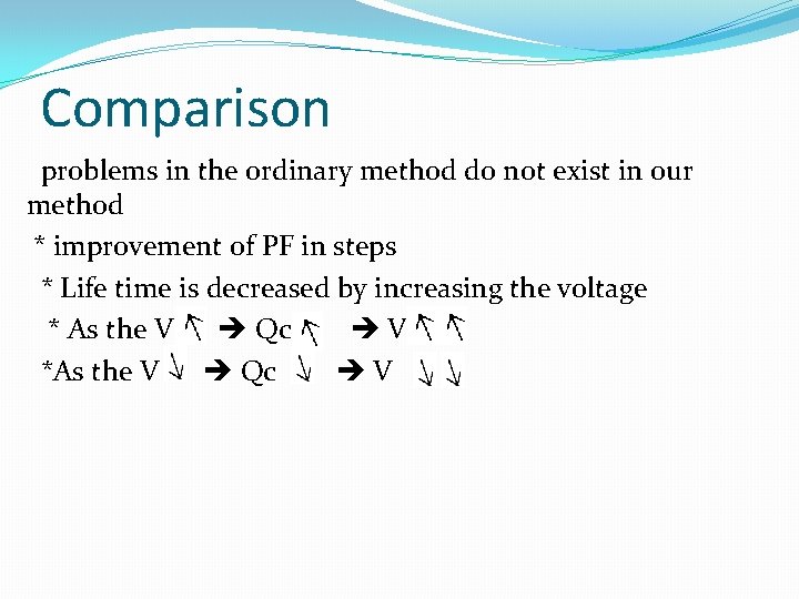 Comparison problems in the ordinary method do not exist in our method * improvement