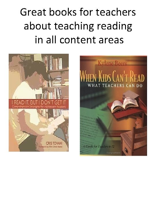 Great books for teachers about teaching reading in all content areas 